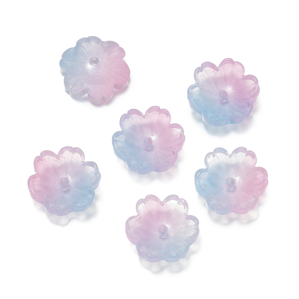Glass spacer beads - powder blue