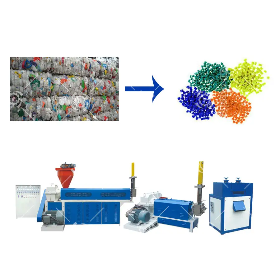 Atık plastik geri dönüşüm çamaşır ipi pp pe film çöp torbası plastik geri dönüşüm makinası yüksek kaliteli geri dönüşüm plastik makinesi