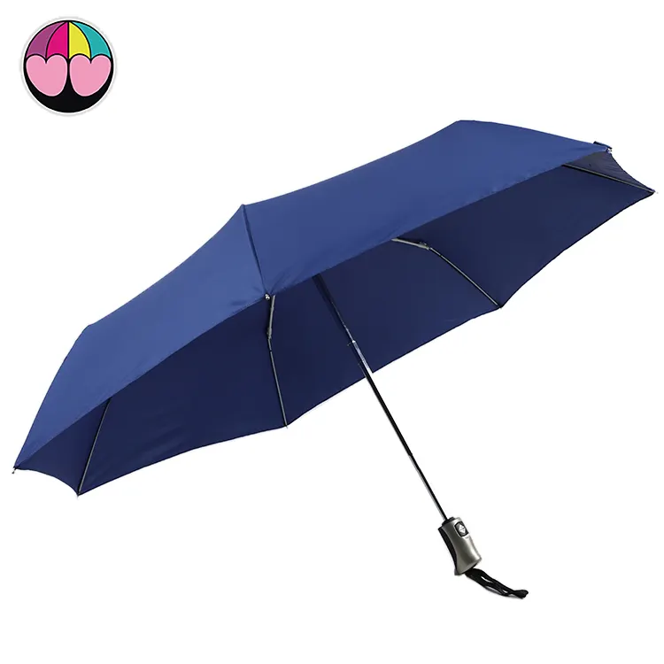 Kaburga promosyon satın almak tam otomatik katlanır şemsiye özel Logo 21 inç 7 reklam şemsiyesi/hediye şemsiye plastik 90cm