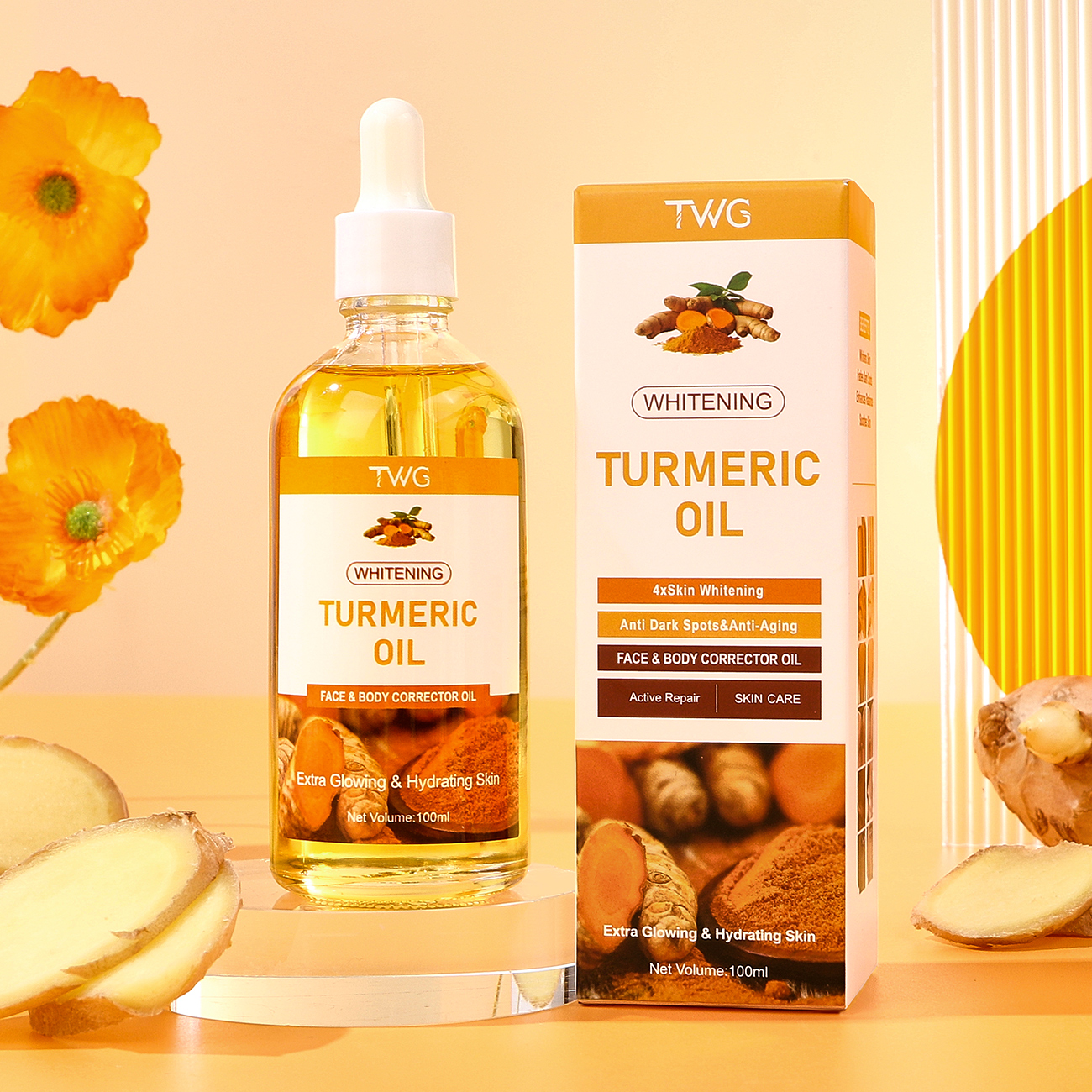 5868 TWG Olio Essenziale Sbiancante alla Curcuma 100ml