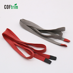 Factory Hot Sale 1cm Flat New Fancy Drawcord <strong>String</strong> with Silicone Dipped End Elastic Webbing Drawstring Cord for Pant Garment - Product Image 6