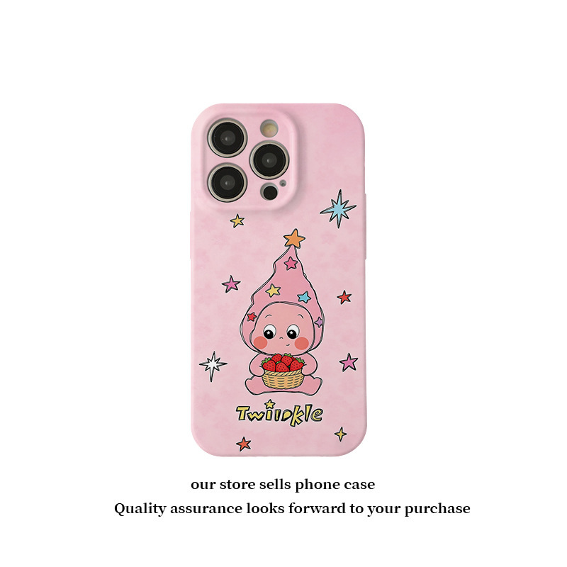 Funda blanda con recubrimiento de película - mate - BBZ112 Dibujo de Fresa