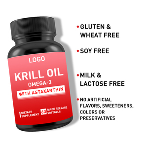 OEM Krill Oil softgel berkontribusi pada kesehatan kardiovaskular, memberikan efek antioksidan yang kuat, dan meningkatkan kekebalan. - Product Image 2