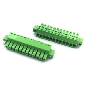 Bloque de terminales de conector de cable verde, paso de 3,81mm, 4 pines, enchufe hembra, bloque de terminales de tornillo de cabeza plana - Product Image 5
