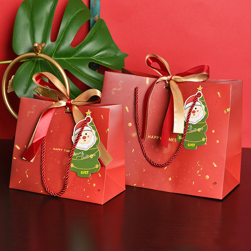 paper bag with ribbon bowknot