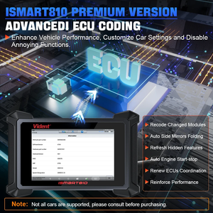 VIDENT ISMART810 strumenti di diagnostica per auto tutto il sistema 40 + Reset Test attivo ECU codifica chiave di programmazione OBD2 Scanner può FD DoIP - Product Image 5