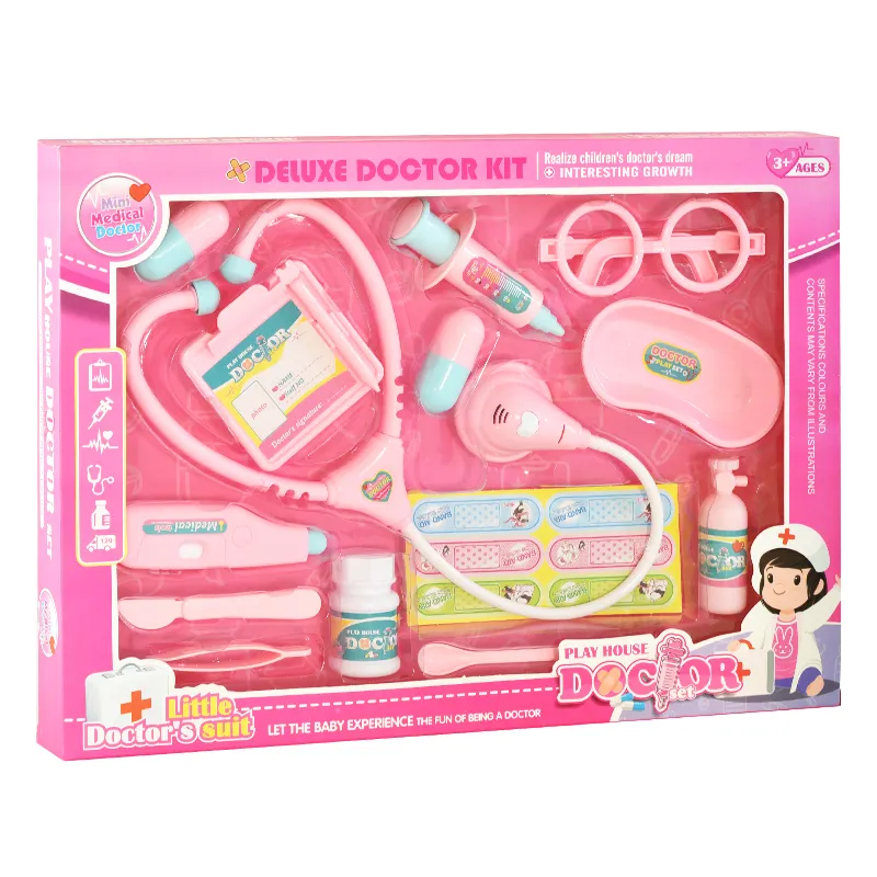 Maison de jeu de rôle intérieure pour enfants, ensemble d'outils médicaux promotionnels, 15 pièces, cadeau d'infirmière, fille, ensemble d'outils, kits de médecin, jouets