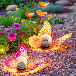 Luci solari da giardino per esterni luci lucciole impermeabili luci a farfalla luci solari a Led per insetti - Product Image 5