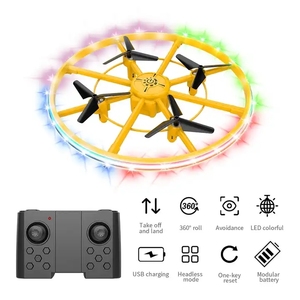 RCおもちゃRC UFOドローンLEDライト付きモデルミニハンドセンシングフライングボール360回転プロフェッショナルクワッドコプターおもちゃ子供用