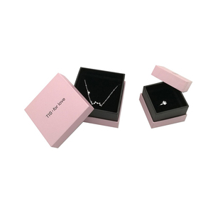 Commercio all'ingrosso Logo personalizzato stampato blu regalo di lusso <span class=keywords><strong>Display</strong></span> gioielli imballaggio orecchini collana braccialetto anelli scatola di carta