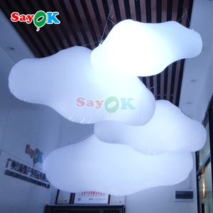 LED aydınlatma şişme asılı bulut balon tavan hava bulut LED ışıkları ile dekoratif şişme tavan balon - Product Image 4