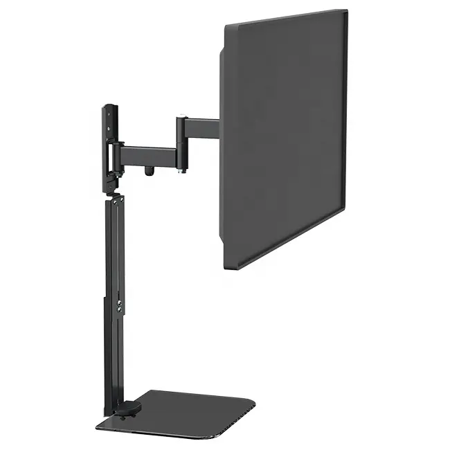 Soporte de escritorio giratorio de 180 grados para ordenador LCD VESA, Base de vidrio de escritorio, soporte para Monitor de TV