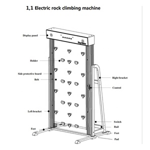 Vrijstaande Roterende Klimmuur Indoor Vlakke Wand Klimmachine Voor Fitnesscentrum Thuisgebruik - Product Image 6