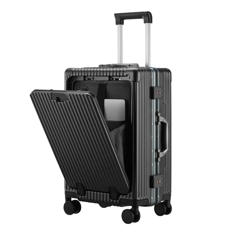 Gepäck koffer Stück Set Handgepäck PC Spinner Trolley mit Taschen fach Wochenend tasche (Weiß, 20in (weitermachen)