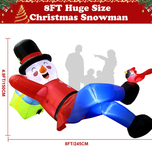 Giáng sinh bên ngoài trời trang trí <span class=keywords><strong>Inflatable</strong></span> <span class=keywords><strong>Snowman</strong></span> với bắt chéo chân cho trang trí lễ hội <span class=keywords><strong>Inflatable</strong></span> Santa Claus - Product Image 6