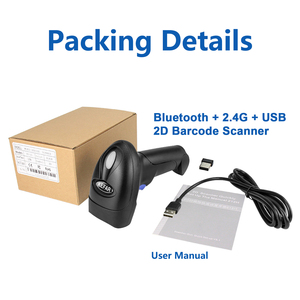 Escáner de código de barras portátil para pago con móvil, lector de código de barras con Cable USB, 2D, QR, PDF417, matriz de datos, 1D