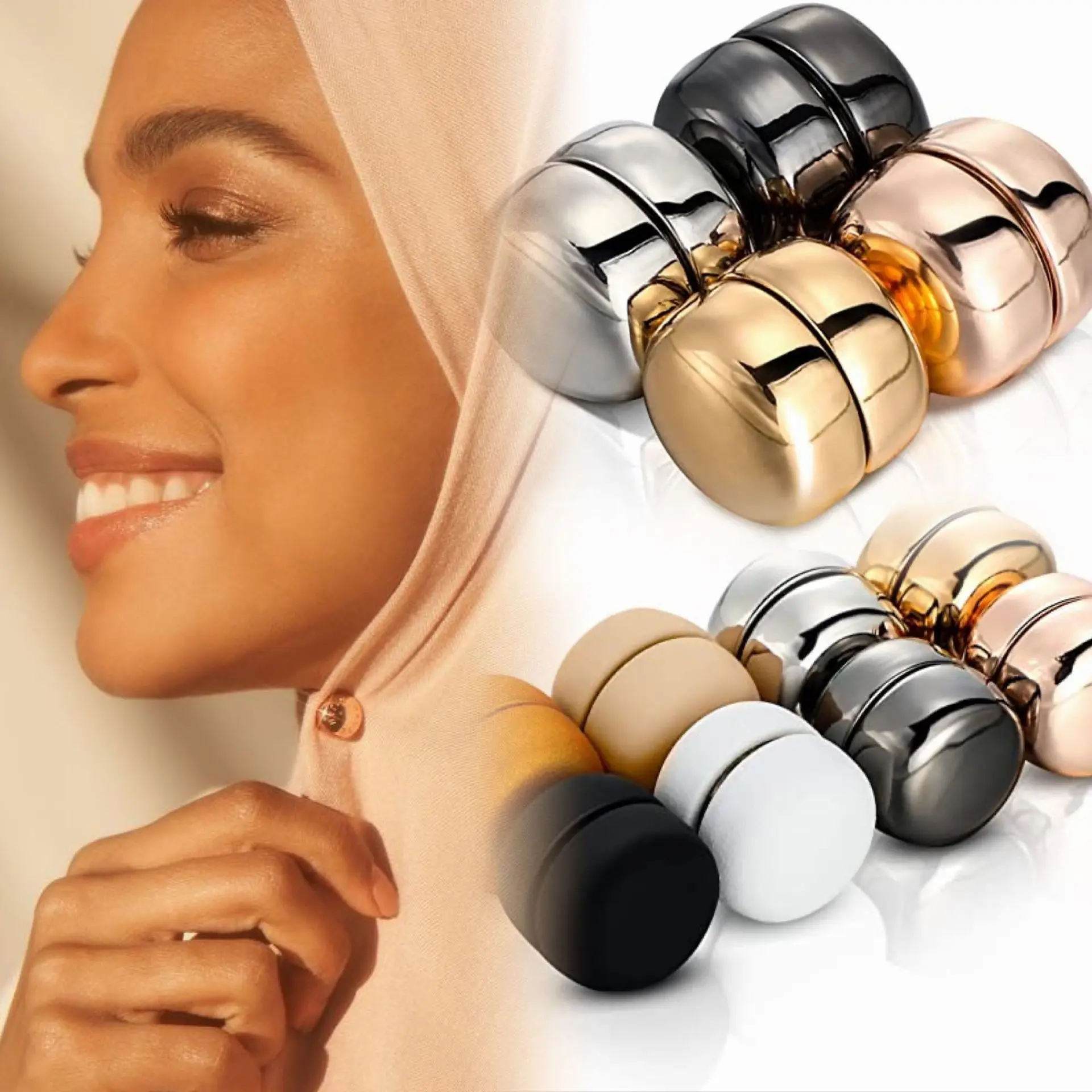 Tùy Chỉnh Hồi Giáo Nam Châm Hijab Pins Mạnh Mẽ Từ Trâm Phụ Nữ Hồi Giáo Khăn Hijab Pins