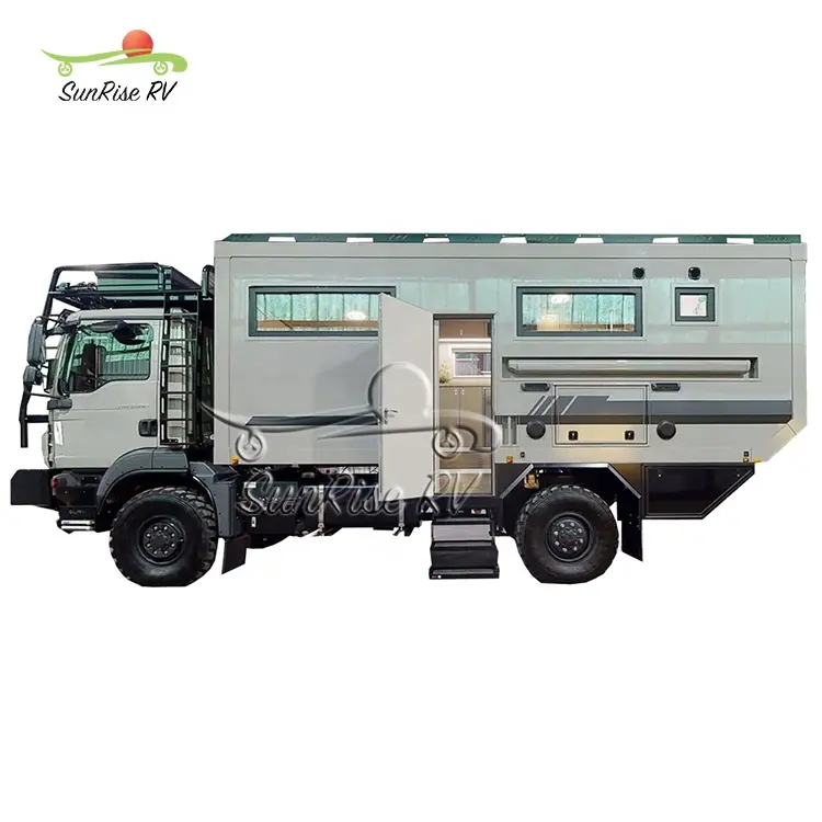 Camión todoterreno Cama Camper 6m Camper Box pod 4x4 RV autocaravana Expedición vehículo contenedor Stewart Steve Expedition Truck camper