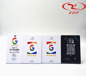ออกแบบฟรีการพิมพ์ที่กําหนดเอง 13.56MHz ขาตั้ง NFC กันน้ํา PVC NTAG213 QR Tap สําหรับธุรกิจ Ins บน Facebook TikTok Google รีวิว - Product Image 5
