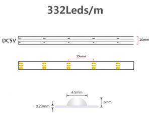 WS2811 Пиксельная Светодиодная лента COB, ФОБ, световая лента RGB 5 м 12 В SM16703 / 1903 IC 216 светодиодов/м, адресная программируемая цифровая цветная мечта - Product Image 4