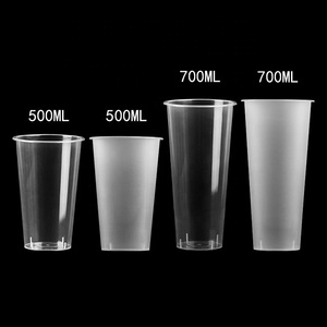 カスタムロゴ350ml/16oz/500ml/700ml使い捨て厚いスムージーPPクリア透明プラスチックカップBobaミルクティーカップふた付き - Product Image 2