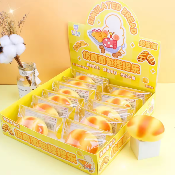 Fluid simulation bread single bag with card head-display box