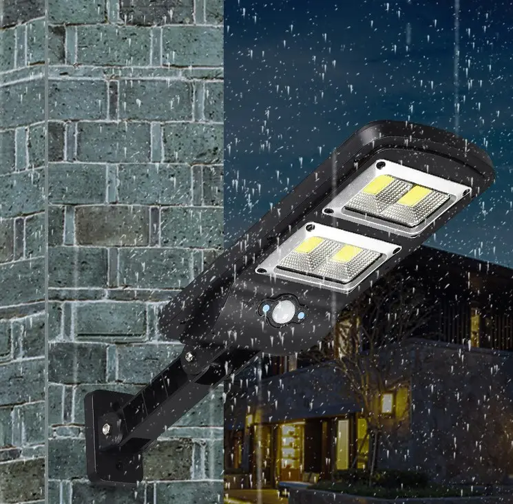 Outdoor IP65 Waterproof 20W Motion Sensor Dusk to Dawn Security 64 COB Led Solar Street Light with Remote Control