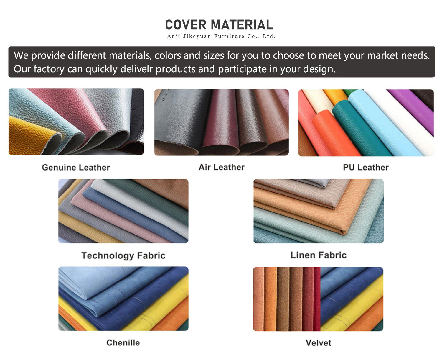 Couleur et matériau de couverture personnalisables