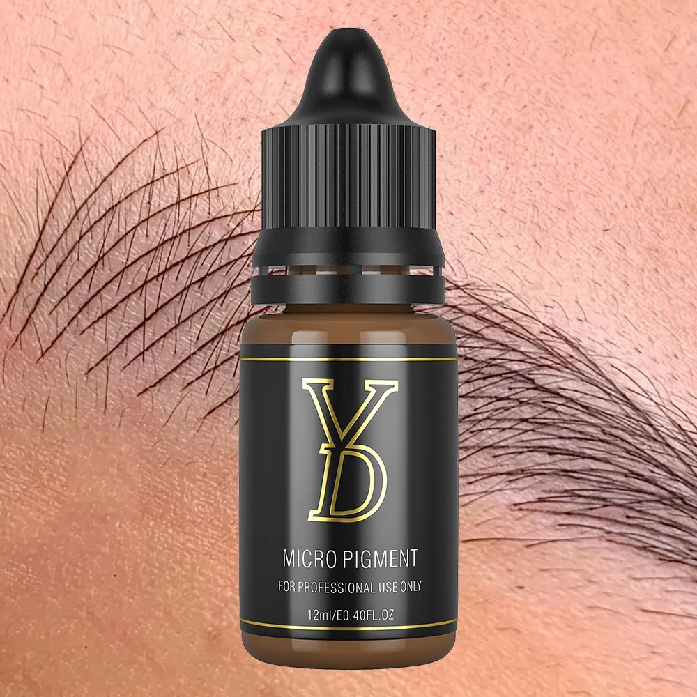 YD-tinta de tatuaje de 12ml, pigmento de Color de maquillaje permanente, pigmento líquido de tatuaje de cejas, fabricante de tinta