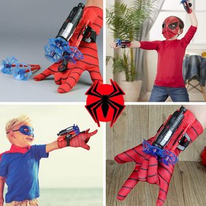 Tiểu Thuyết Vui Đồ Chơi Cosplay Giả Vờ Siêu Người Đàn Ông Bow Launcher Shooter An Toàn Cổ Tay Đồ Chơi Trò Chơi Trẻ Em Spider Man Đồ Chơi - Product Image 5