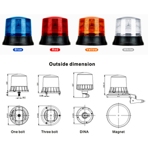 Senken ไฟเตือนความปลอดภัยบนท้องถนนสีแดง54W แบบ R65ไฟฉุกเฉิน LED กะพริบ360แบบหมุนได้ทนทาน - Product Image 6