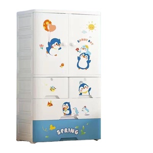 Hiện đại 4 lớp nhựa bé tủ quần áo tủ quần áo tủ quần áo cho tủ quần áo sử dụng chung đồ nội thất nhà cho phòng ngủ & phòng khách - Product Image 3