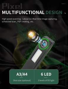 银赞便携式手持图书扫描仪USB文档图像相机可视化器高清视觉演示器A3 A4迷你扫描仪 - Product Image 5