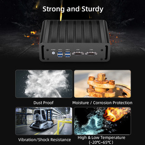 Minipc Industrial Dual Ethernet Nic Pfsense I3 Intel Core i5 i7 RS232 COM Micro pequeña computadora de escritorio Barebone sin ventilador Mini Pc - Product Image 2