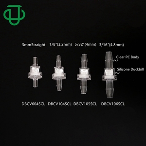 JU Factory Supply 1/8 3.2mm Hose Barb Plastic One Way <strong>Spring</strong> Ball <strong>Check</strong> <strong>Valve</strong>