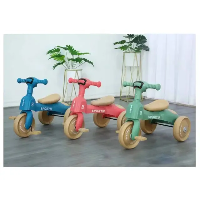 Carrinho de bebê triciclo infantil com pedal, bicicleta musical educacional precoce