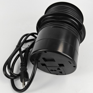 Enchufe de torre hidráulica montado en escritorio incorporado Enchufe de escritorio multifunción empotrado Enchufe emergente con cargador inalámbrico - Product Image 4