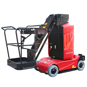 Plataforma DE TRABAJO aérea eléctrica de elevación de mástil Vertical HV110D, bomba de altura máxima de funcionamiento de 11,22 M, caja de engranajes de Motor - Product Image 1