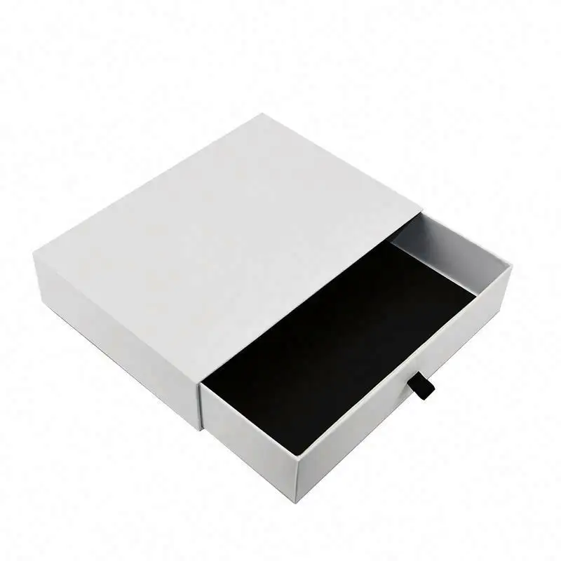 Personalize o LOGOtipo da caixa de jóias universal da gaveta caixas de embalagem de caixa de jóias branca lisa