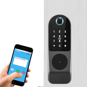 Gis Control móvil Teclado eléctrico Cerrojo inteligente Cerradura de puerta Código digital Tarjeta Rf Cerradura de huella digital Cerradura inteligente Aplicación Tuya