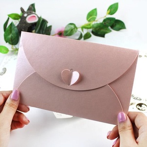 Occidentale di Stile di Amore Busta Pulsante FAI DA TE Da Sposa Invito A Nozze Perla Buste di Carta - Product Image 4