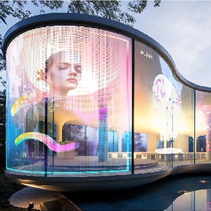 Écran LED transparent d'intérieur à haute luminosité avec lecteur vidéo d'<span class=keywords><strong>animation</strong></span> et processeur vidéo LED pour la publicité de détail - Product Image 3