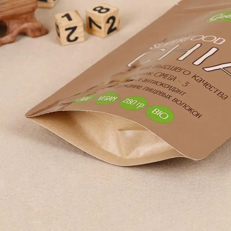 Özel Kraft kağıdı torba şeker sandviç filtre perakende alüminyum folyo kaplı posta kağıt torba tasarım fikirleri
