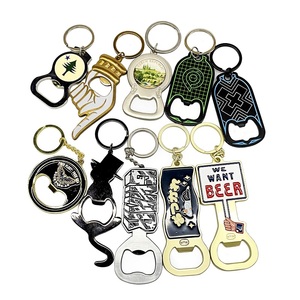 In Kim Loại Đồng Xu Trang Trí Móc Chìa Khóa Epoxy Ba Chiều Giỏ Hàng Bia Mở Chai Keychain - Product Image 1