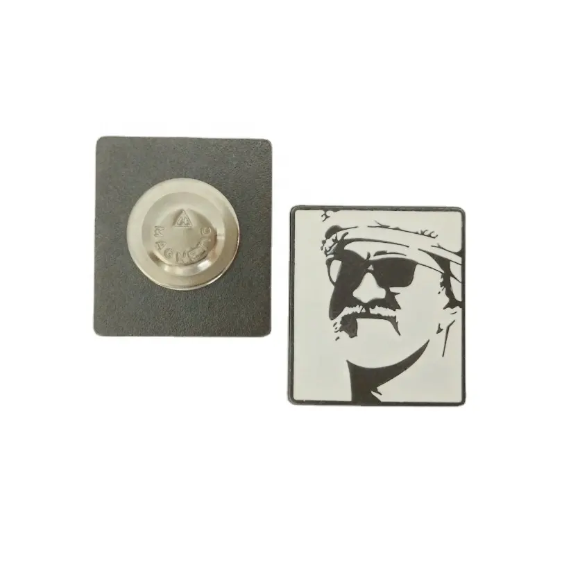 Nouveauté omanais Sultan d'Oman OM métal magnétique métallique rectangle carré gravé émail manteau poitrine poche épingle badges