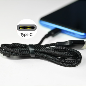 厂家批发现货低价编织鱼网USB A至C型快速充电数据线三星小米安卓C型 - Product Image 3