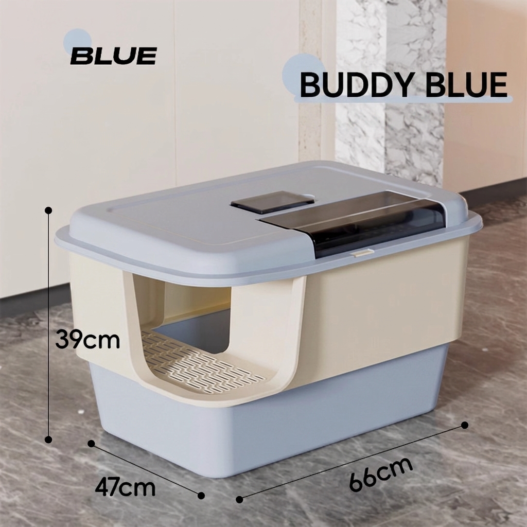 lue white-Corridor large size-bangdi blue-with cat litter scoop