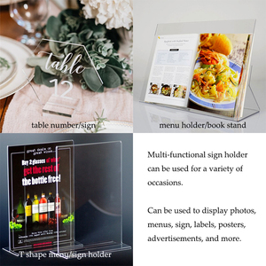A4 A5 5x7 <span class=keywords><strong>4x6</strong></span> rõ ràng <span class=keywords><strong>Acrylic</strong></span> bảng Lều dấu hiệu chủ với tam giác cơ sở bảng Top <span class=keywords><strong>menu</strong></span> thẻ nhựa dấu hiệu chèn đứng - Product Image 6