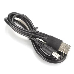 1M USB 2.0 a erkek DC 5.5x2.1mm 5 Volt DC konektörü şarj varil Jack güç kablosu siyah - Product Image 4