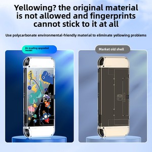 Şeffaf koruyucu sert kabuk için Nintendo anahtarı için OLED kozmetik çantası ile kart kutusu taban kapağı PS2 & Wii ile uyumlu - Product Image 5